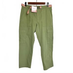 NWT The Great Eddie Bauer Women’s Cargo Pants Size 4 Green Utility Straight Leg